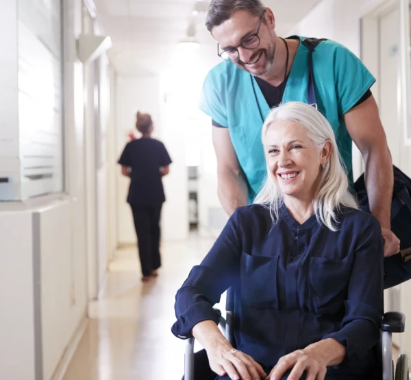 Image of Patient leaving hospital